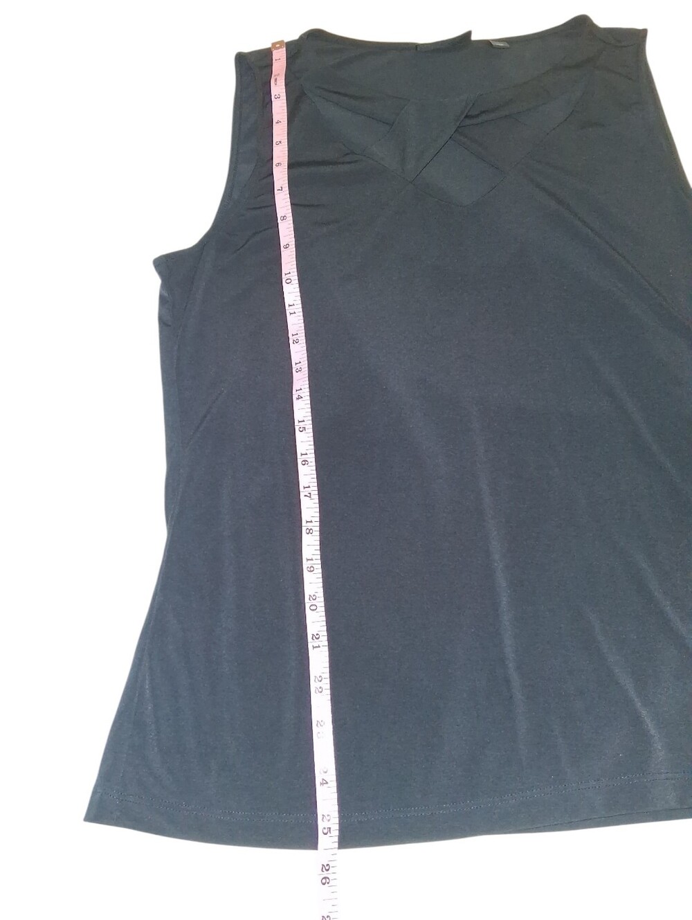 Black Sleeveless Keyhole Neck Blouse Women's Classic Career Office Minimalist To - Picture 8 of 8